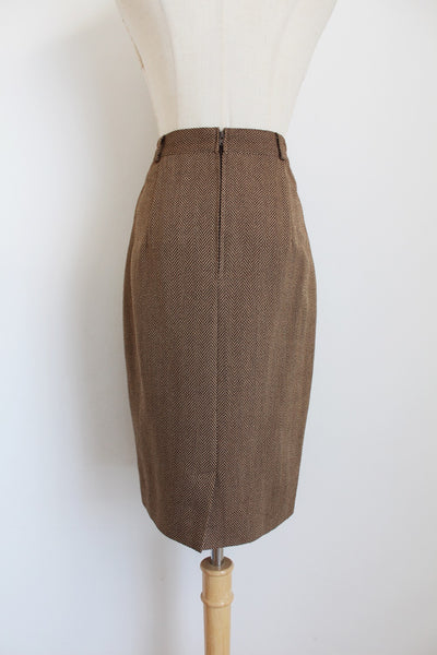 GERRY WEBER VINTAGE PENCIL SKIRT TAN - SIZE 6