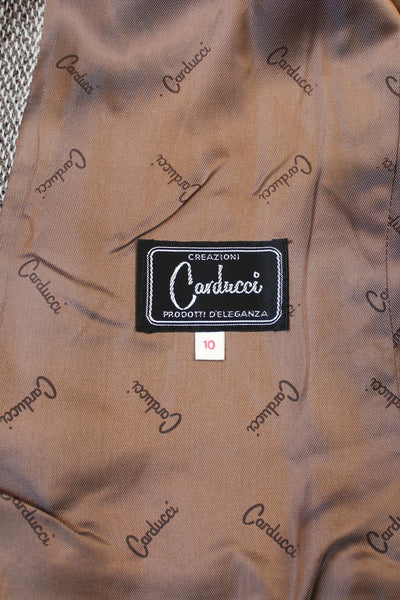 CARDUCCI VINTAGE STRIPE JACKET BEIGE - SIZE 8