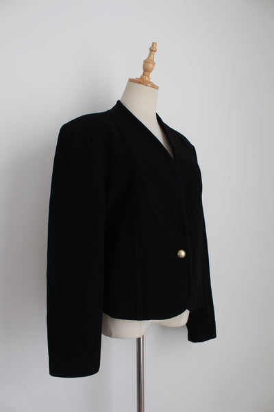 GERRY WEBER VINTAGE WOOL CASHMERE JACKET - SIZE 12