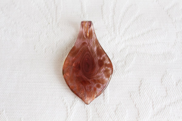 NEW MURANO GLASS PENDANT BROWN