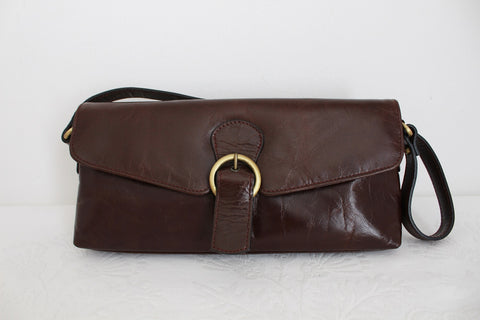 BUSBY GENUINE LEATHER BAGUETTE BROWN