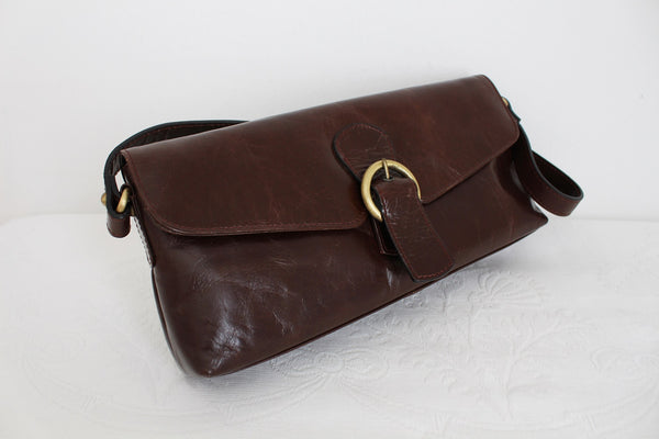 BUSBY GENUINE LEATHER BAGUETTE BROWN