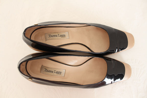 DONNA LAURA VENEZIA GENUINE LEATHER HEELS - SIZE 6