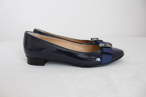 RUSSEL & BROMLEY PATENT FLATS NAVY - SIZE 5.5