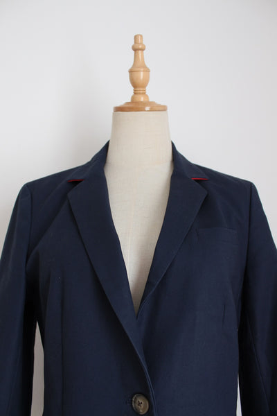 TOMMY HILFIGER COTTON BLAZER NAVY - SIZE 8