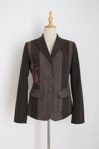 ALAIN MANOUKIAN EMBROIDERY BLAZER - SIZE 10