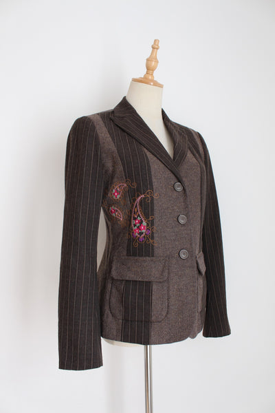 ALAIN MANOUKIAN EMBROIDERY BLAZER - SIZE 10