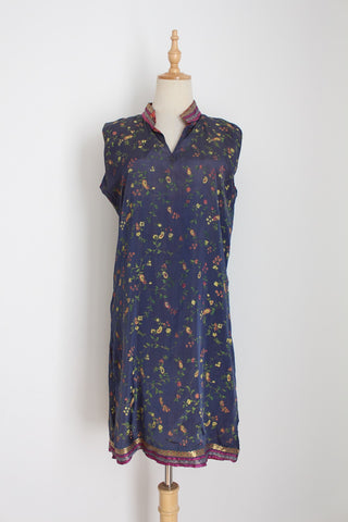 VINTAGE REVERSIBLE FLORAL DRESS - SIZE 8