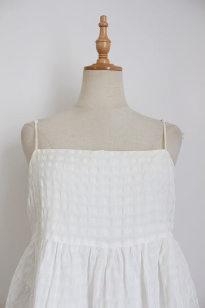 COUNTRY ROAD BABYDOLL TOP WHITE - SIZE 14