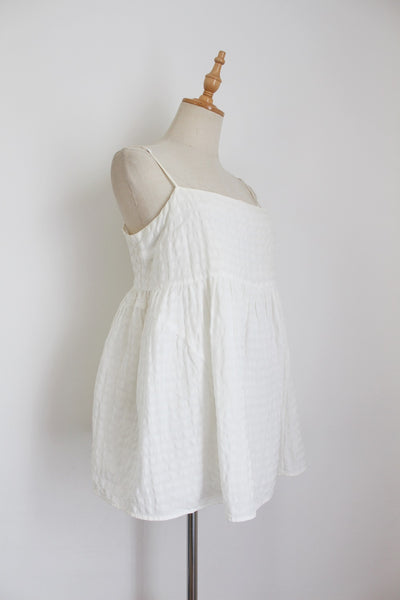 COUNTRY ROAD BABYDOLL TOP WHITE - SIZE 14