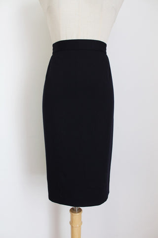 BASLER VINTAGE PENCIL SKIRT NAVY - SIZE 8