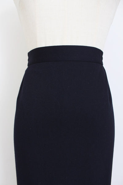 BASLER VINTAGE PENCIL SKIRT NAVY - SIZE 8