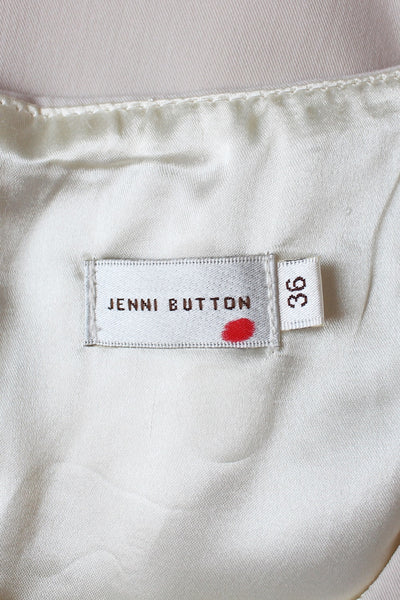 JENNI BUTTON VINTAGE SHIFT DRESS CREAM - SIZE 10