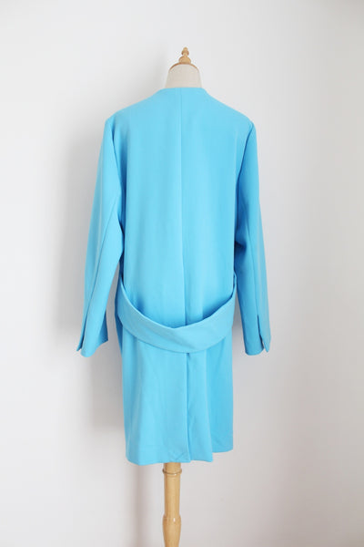 MALENE BIRGER COAT SKY BLUE - SIZE 16