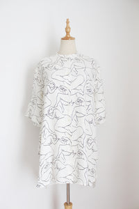 MALENE BIRGER PRINTED SHIRT WHITE - SIZE 14