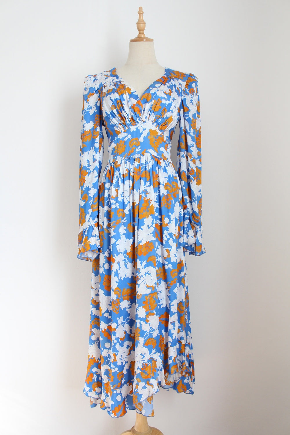 STINE GOYA PRINTED DRESS BLUE - SIZE 8