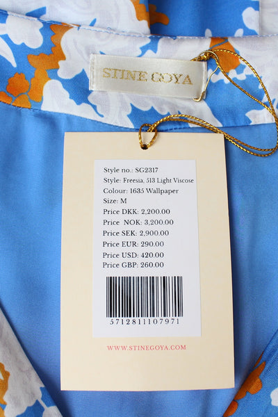 STINE GOYA PRINTED DRESS BLUE - SIZE 8