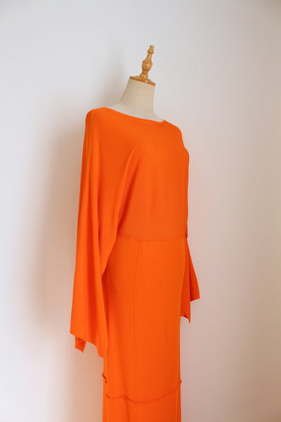 MALENE BIRGER KNIT MAXI DRESS ORANGE - SIZE S