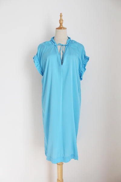 MALENE BIRGER SILK DRESS BLUE - SIZE S