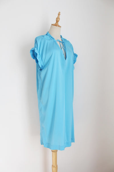 MALENE BIRGER SILK DRESS BLUE - SIZE S