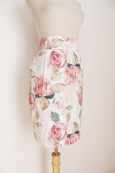 SOPHIA LEE FLORAL PENCIL SKIRT - SIZE 12