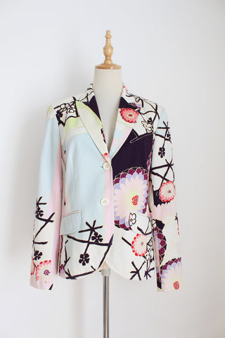 ESCADA SPORT PRINTED BLAZER - SIZE 8