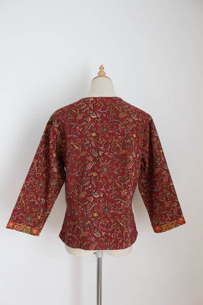 ANOKHI INDIAN PAISLEY TOP RED - SIZE 10