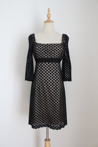 MILLY NEW YORK LACE DRESS BLACK - SIZE 8