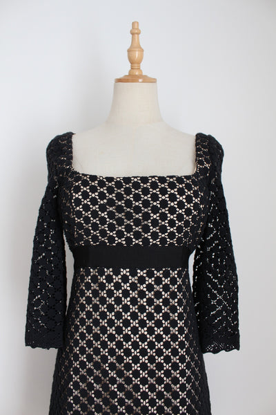 MILLY NEW YORK LACE DRESS BLACK - SIZE 8