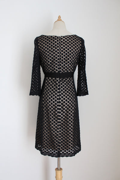 MILLY NEW YORK LACE DRESS BLACK - SIZE 8