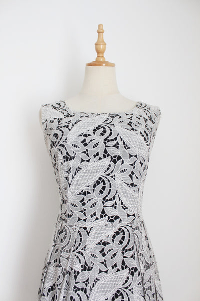 EXACT FLORAL LACE TEA DRESS WHITE - SIZE 12