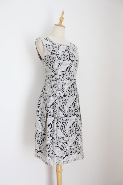 EXACT FLORAL LACE TEA DRESS WHITE - SIZE 12