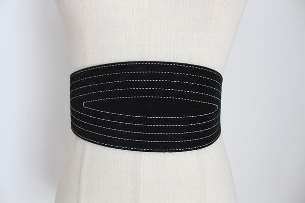 NEW PIU DI PELLE SUEDE BELT BLACK