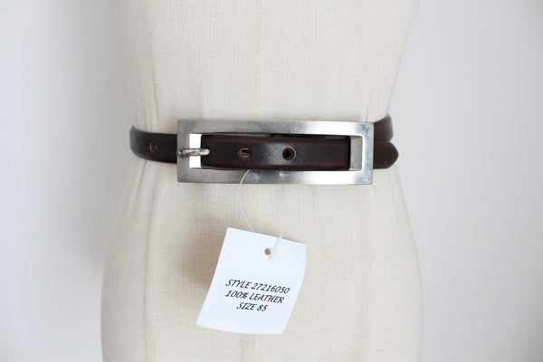 NEW PIU DI PELLE LEATHER BELT BROWN