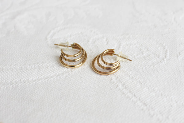 9CT GOLD VINTAGE SPIRAL EARRINGS