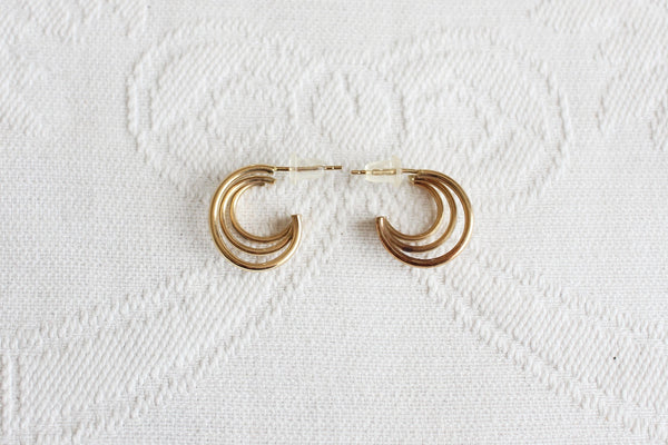 9CT GOLD VINTAGE SPIRAL EARRINGS