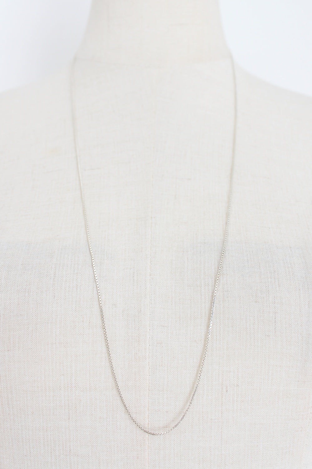 STERLING SILVER BOXED CHAIN LONG