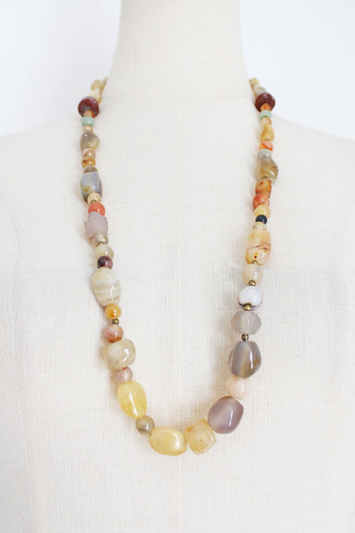 VINTAGE MULTICOLOUR GEM STONE NECKLACE