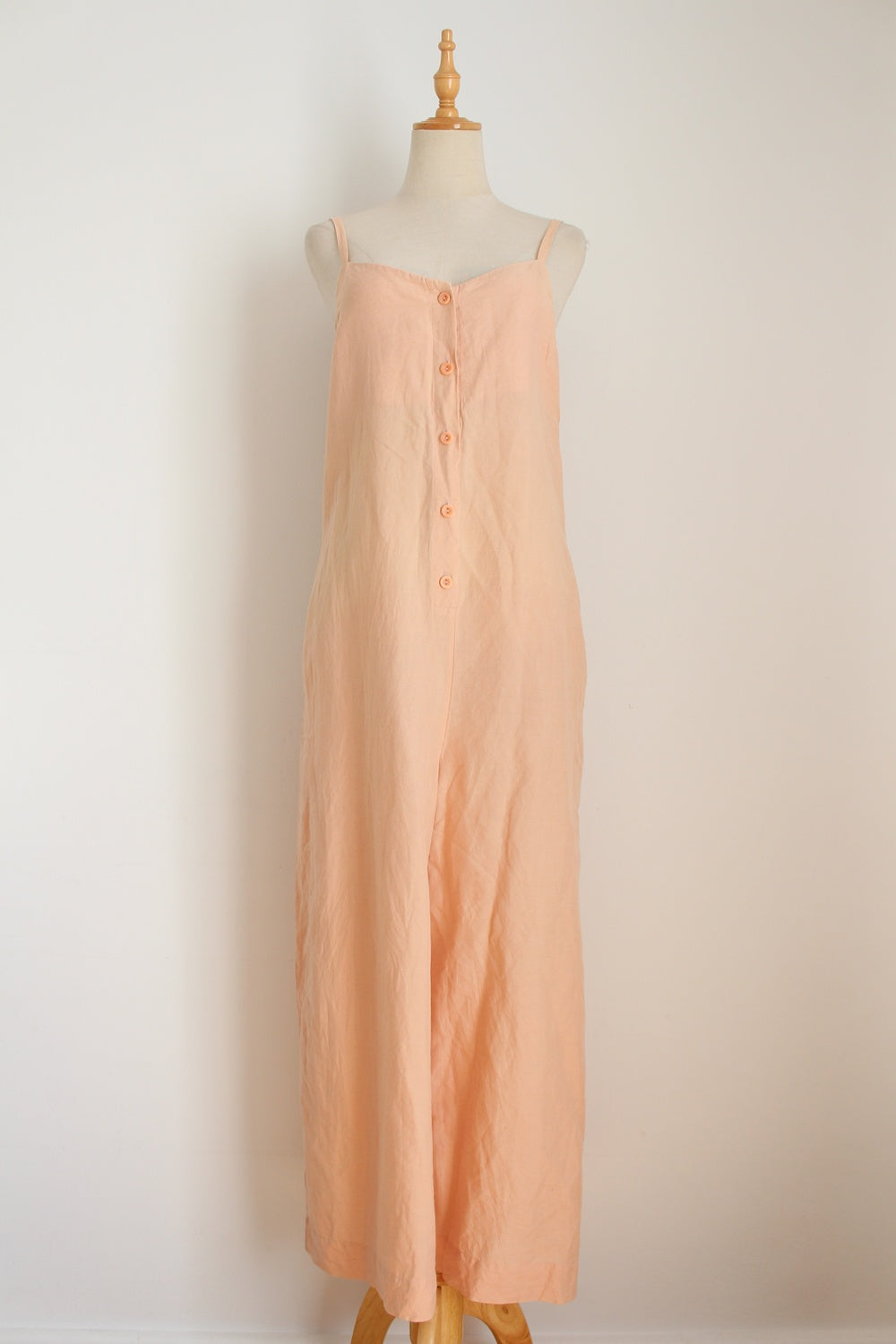 COS LINEN JUMPSUIT PEACH - SIZE 10
