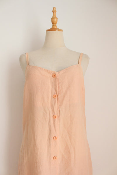 COS LINEN JUMPSUIT PEACH - SIZE 10