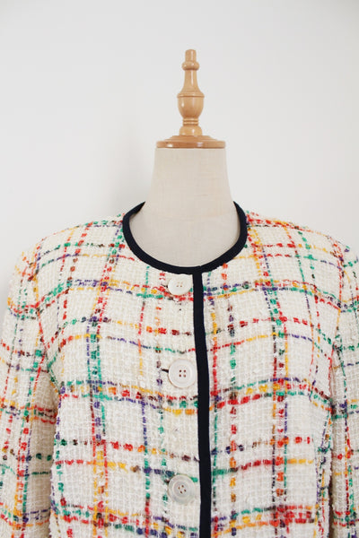 TH BRAUN VINTAGE TWEED JACKET MULTICOLOUR - SIZE 12