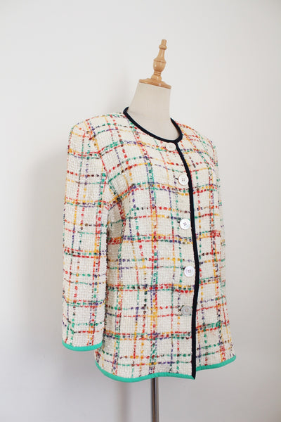 TH BRAUN VINTAGE TWEED JACKET MULTICOLOUR - SIZE 12