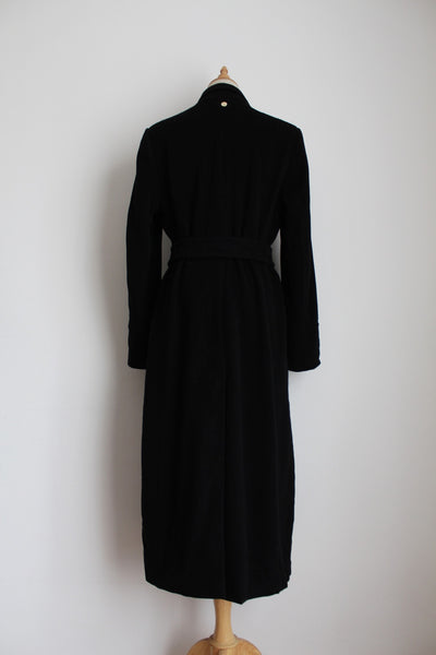 JOOP! WOOL TRENCH COAT BLACK - SIZE 12