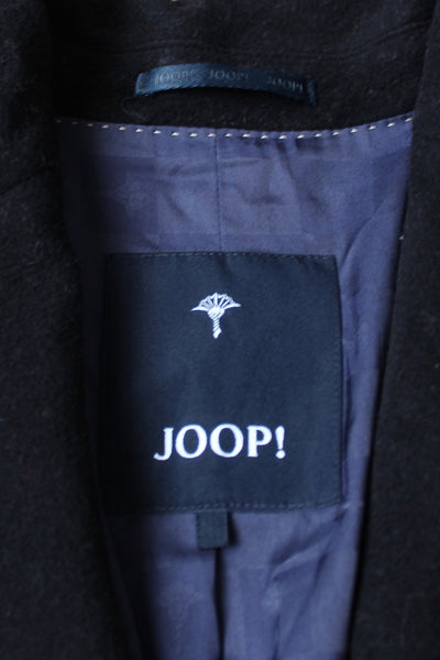 JOOP! WOOL TRENCH COAT BLACK - SIZE 12