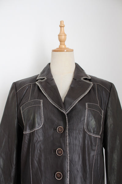 GERRY WEBER GENUINE LEATHER JACKET - SIZE 12