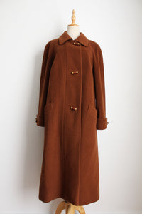 HENSEL & MORTENSEN VINTAGE CASHMERE WOOL COAT - SIZE 16