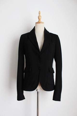DRYKORN MODAL FITTED BLAZER BLACK - SIZE 8