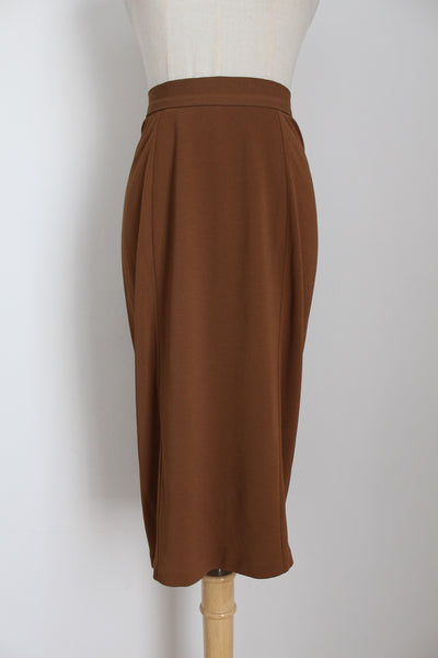 HEXAGONE PARIS VINTAGE SKIRT BROWN - SIZE 10