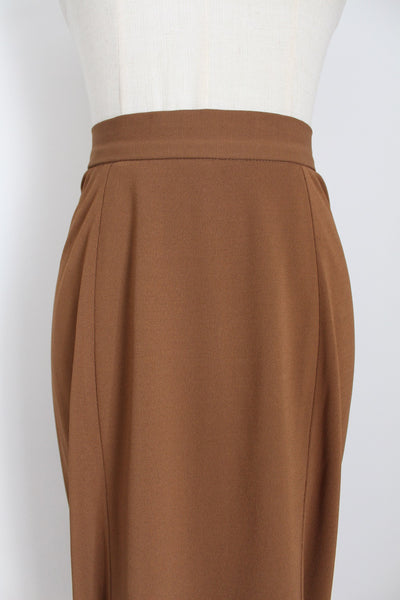 HEXAGONE PARIS VINTAGE SKIRT BROWN - SIZE 10