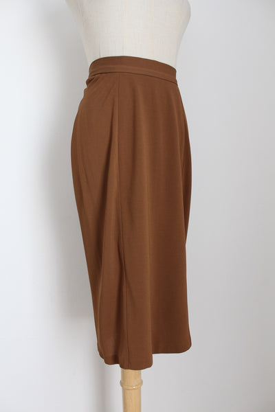 HEXAGONE PARIS VINTAGE SKIRT BROWN - SIZE 10